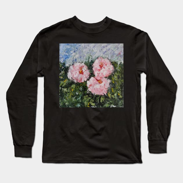 Pink Roses Long Sleeve T-Shirt by IGDecorArt